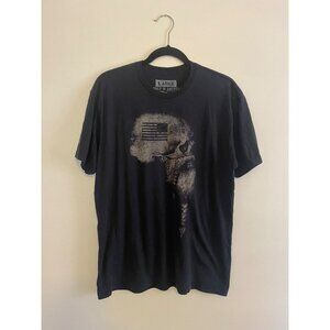 Rogue American Men’s Black Graphic Skull T-Shirt Size Large